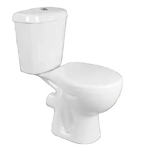 Ensemble de toilette sanitaire en porcelaine de forme ronde et piège en P monté au sol 2 pièces pour enfants - Product Image 3