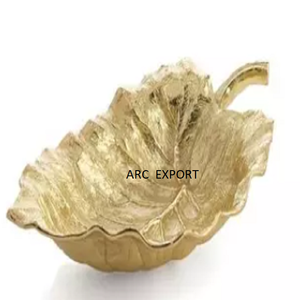 Plateau créatif en métal pour décoration de fruits secs Bols à soupe de décoration de table couleur or de luxe pour hôtel Plateau de service pour aliments et desserts - Product Image 1