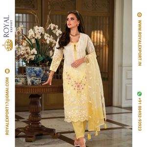 Nouvel organza doux Femina avec costume pakistanais de travail fantaisie avec organza lourd Dupatta - Product Image 2