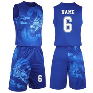 Ensembles d'uniformes de basketball grande taille été 2026 pour adultes, personnalisables avec logo imprimé par transfert thermique, 100 % polyester respirant, unisexe - Product Image 1