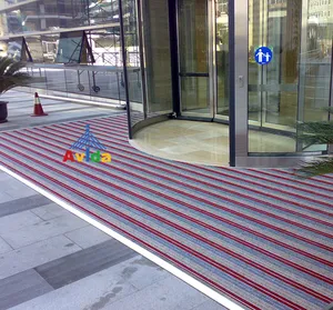 Tapis d'entrée commercial anti-poussière tapis d'entrée inséré tapis en aluminium pour hôtel