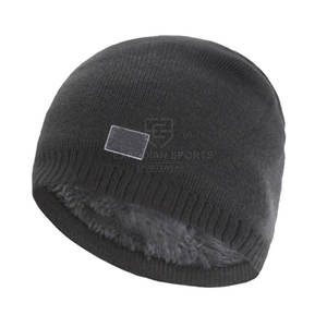 Nuevo estilo de etiqueta privada de punto de algodón/lana transpirable e impermeable Unisex Beanie Hat Venta caliente Jacquard Pakistán Fabricación - Product Image 3