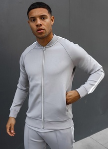 Conjunto Deportivo Informal de Invierno para Hombre, Ecológico, Transpirable, Talla Grande, con Cordón, Estampado Sólido Gris, de Alta Calidad - Product Image 3