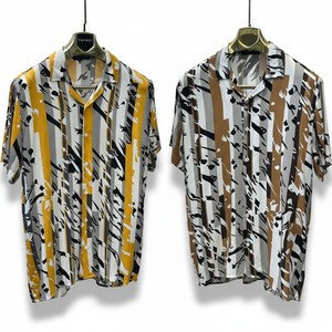 Camisa Moderna de Manga Corta con Estampado Floral para Hombre, Corte Holgado, Tela Ligera, Estilo Casual de Verano, Secado Rápido, Atuendo para Vacaciones - Product Image 4