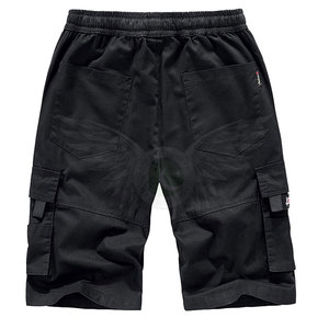 กางเกงขาสั้นผ้าฝ้ายแบบลำลองสำหรับผู้ชายกางเกงขาสั้นผ้ายืดแบบปิดเอวยางยืดสำหรับผู้ชายมี6XL โลโก้ตามสั่ง - Product Image 2