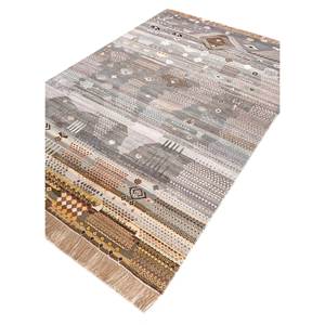 Tapis Manchaha noués à la main en laine et soie de bambou, motif géométrique gris et noir, pour salon, chambre et couloir d'adolescents - Les-2106 - Product Image 2