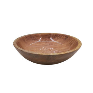 Bol à fruits décoratif en bois de forme ronde pour la cuisine et les plats de table et les collations, bols de service faits à la main - Product Image 4