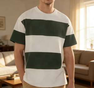 Camiseta para Hombre, Lisa, Holgada, de Manga Corta, Talla Grande, Informal, de Secado Rápido, Ecológica, Transpirable, Nueva Llegada - Product Image 1