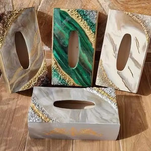 SUPPORT QUALITÉ ATTRACTIVE RÉSINE TISSUS HOLDER DÉCORATIF Fabriqué À La Main Porte-mouchoirs pour Salle À Manger Cuisine Utiliser Serviette Boîte De Rangement - Product Image 1