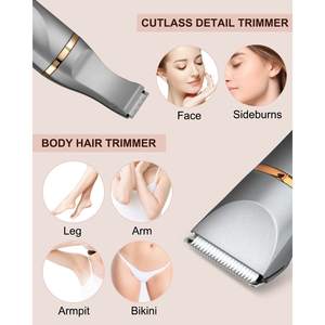 Tondeuse bikini rechargeable pour femme, rasoir indolore pour poils pubiens avec tête de coupe en céramique remplaçable - Product Image 6