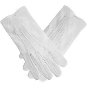 Guantes Masónicos Personalizados de Algodón Suave Blanco con Bordado Masónico, Símbolo de Shriner, Logotipo de la Francmasonería - Product Image 4