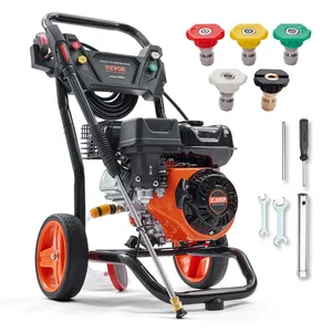 Hidrolavadora a Gasolina VEVOR de 3400 PSI y 2.6 GPM con Bomba de Aluminio, 5 Pistolas de Pulverización y Varilla de Extensión para Tareas de Lavado a Alta Presión - Product Image 1