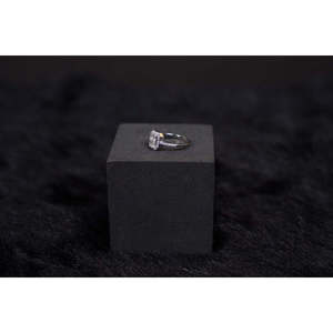 NOVAMART Fine Silverings 925 Sterling <b>Silver</b> <b>Statement</b> <b>Ring</b> Cushion Cut Diamond Vermeil Plating Geometric Shape 14k Metal for En - Product Image 1