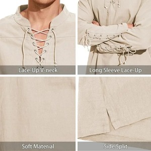 Chemises élégantes de haute qualité à col montant pour hommes Chemises décontractées à manches longues personnalisées Nouveau design Chemises en coton biologique - Product Image 6