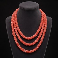 Collier en éclats de coquillages de corail naturel avec chaîne plaquée argent, bijoux perlés en pierre de plage style bohème, vente en gros pour femmes