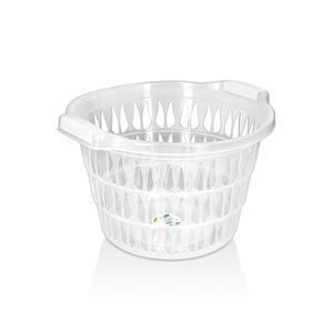Cesto de Ropa Apilable de Plástico PP Transparente con Asas, Contenedor Duradero para Almacenamiento de Ropa, Organización del Hogar y Baño - Product Image 1