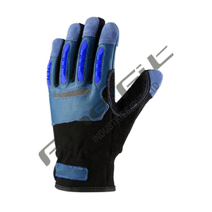 Guantes de seguridad de cuero para trabajo pesado Venta al por mayor Guantes mecánicos personalizados Entrenamiento táctico Ajuste cómodo Equipo de protección - Product Image 5