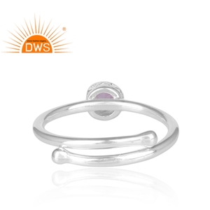 Bague empilable en argent sterling fin de qualité supérieure, marque DWS, avec pierre précieuse améthyste naturelle, certifiée, pour bijoux personnalisés tendance - Product Image 5
