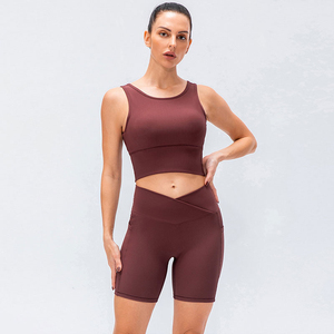 Ensembles de gymnastique personnalisés pour femmes ensemble de yoga 2 pièces sans couture vêtements de fitness grande taille ensemble de vêtements de sport d'entraînement solides délavés pour femmes - Product Image 1
