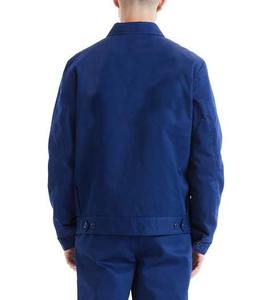 Haute qualité hommes décontracté mode fermeture éclair lourd 100% coton sergé conception de Logo personnalisé décontracté vêtements de travail toile Denim veste - Product Image 4