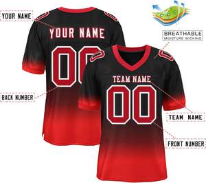 Ropa de calle, camisetas de fútbol americano, ropa deportiva urbana, ropa de discoteca, secado rápido, transpirable, malla de poliéster, sublimación, nombre del logotipo del equipo - Product Image 2