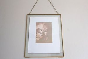 Antique Brass Hanging <b>Photo</b> <b>Frame</b> <b>Double</b> Glass Vintage Metal Pressed Flower Display <b>Frame</b> Vertical Wall Decor Floating <b>Frame</b> - Product Image 6