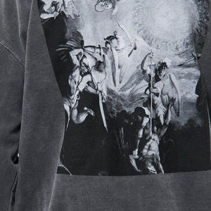 Vente en gros OEM – Nouveaux sweats à capuche en molleton uni délavé à l'acide pour hommes, 100 % coton, brodés, design hiver, personnalisables, haute qualité - Product Image 3