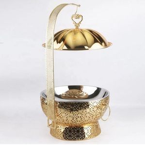 Recipiente para Calentar Alimentos de Acero Inoxidable Grande con Soportes para Combustible Dual que Garantizan un Calentamiento Uniforme Durante el Servicio - Product Image 2