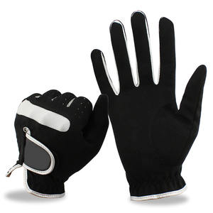 Guantes de golf de piel de oveja con estampado de logotipo de diseño OEM para mujer, guantes de golf de cuero Cabretta auténtico con estampado de logotipo personalizado, unisex para hombre - Product Image 2