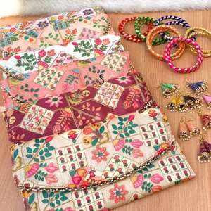 Dernière conception de mariage fait à la main Combo de broderie Cultch avec bracelet et boucles d'oreilles pour cadeaux embrayages pour la fête - Product Image 6