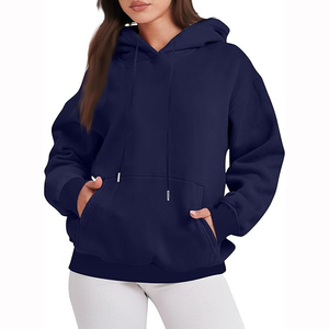 Sudaderas con capucha de alta calidad para mujer, sudaderas con capucha de manga larga sólidas para entrenamiento al aire libre con bolsillo, sudaderas con capucha de gran tamaño para mujer - Product Image 1