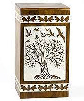 Venta al por mayor de urnas de cremación de madera hechas a mano de estilo americano moderno adulto hombre mujer funerario urnas decorativas - Product Image 3