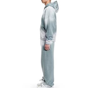 2025 trajes de sudor lavados con ácido de alta calidad chándal de algodón 100% personalizado con pantalones de chándal y conjunto de Sudadera con capucha chándal cómodo - Product Image 3