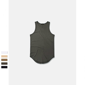 Gilet de gymnastique sans manches pour hommes Débardeur OEM vierge de couleur unie pour musculation Fitness Hommes Débardeur respirant et à séchage rapide sur mesure OEM - Product Image 3