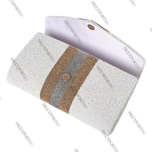 Handmade Elegant <b>White</b> Bridal <b>Clutch</b> Customizable Beaded <b>Wedding</b> Purse with Zipper Closure <b>for</b> Brides' Special Occasions - Product Image 3