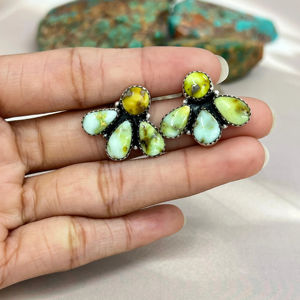 925 Sterling Silver Boho <b>Ring</b> Handmade Beautiful Palamino <b>Turquoise</b> Pear Cut Natural <b>Turquoise</b> Wedding Occasion Designer <b>Ring</b> - Product Image 1