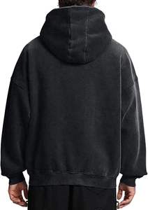 Sudaderas con capucha de lavado ácido informales para hombre, ropa de invierno, sudaderas con capucha de lavado ácido informales de Color sólido, ropa de moda, sudaderas con capucha de lavado ácido ajustadas para hombre - Product Image 4