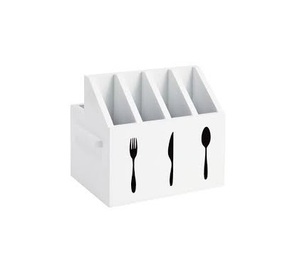 Luxury <b>Kitchen</b> White Wooden Four -Layer Detachable Traditional Cutlery Holder Utensils Organizer Dispenser <b>Storage</b> Best - Product Image 1