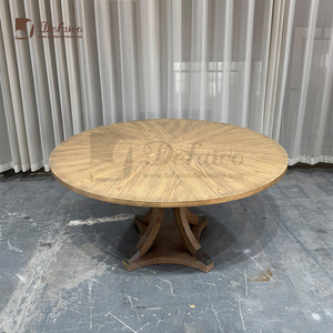 Đồ nội thất phòng khách và phòng ăn bằng gỗ sồi Nông Thôn Mới với chân đế tự nhiên và Bàn Ăn Tròn - Product Image 3