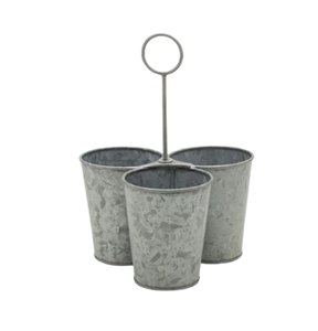 Nouveau Design Unique Caddy Couverts avec Manche en Bois Ustensiles en Métal Galvanisé Couverts Caddy Fini Galvanisé - Product Image 4