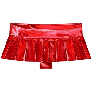 Minigonna Metallizzata Lucida Plissettata da Donna, Gonna alla Moda per <span class=keywords><strong>Costumi</strong></span> da Discoteca, Feste, Festival Musicali, Spettacoli di Danza - Product Image 3