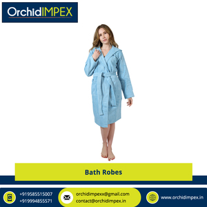 Peignoir de bain 100% coton du fabricant unisexe de luxe avec logo et taille personnalisés pour l'été et le printemps - Product Image 2