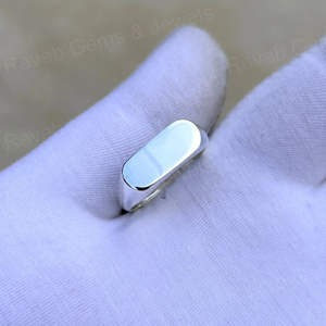 Bijoux fins gravés sur mesure, faits à la main, en argent sterling 925 véritable, délicat, ovale, signet, pour le petit doigt, mariage, fête - Product Image 5