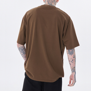 Simple Print T Shirt Custom Logo Men's <b>Tshirt</b> Drop Shoulder Oversized T-shirt for men - Product Image 3