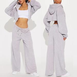 Conjunto Deportivo de Felpa Casual para Mujer, Talla Grande, 100% Algodón, con Capucha, Manga Larga y Pantalones Deportivos, Hecho en Bangladés - Product Image 5