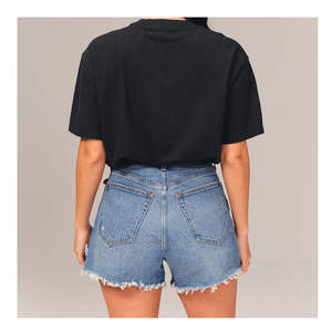 Cheap Price Women Fashion <b>Shorts</b> <b>Jeans</b> Pants Sexy Blue Color Cotton Women Denim <b>Jean</b> Cutoff <b>Shorts</b> OEM - Product Image 3