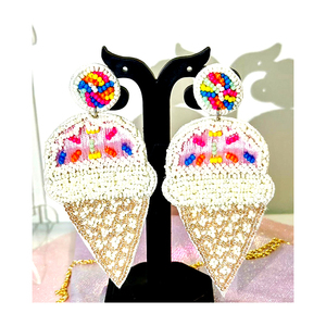 Pendientes de aro de cuentas de lujo coloridos y elegantes para fiestas y bodas Nueva llegada a precio barato para festivales - Product Image 4