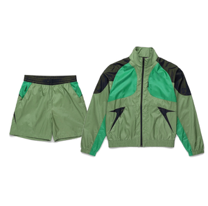 Streetwear Women Plus Size Windbreaker <b>Shorts</b> Jacket Sets <b>Zip</b> Two-Piece Reflective Nylon Windbreaker Tracksuit - Product Image 5