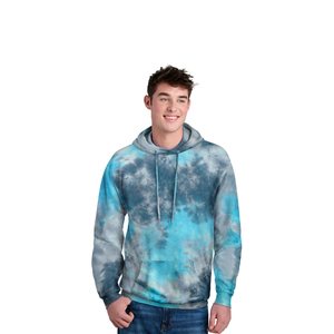 Sudadera con capucha con tinte de corbata para hombre con estilo, sudadera de invierno informal, jersey de mezcla de algodón suave, diseño de logotipo personalizado, fabricante de sudaderas con capucha para hombre - Product Image 1