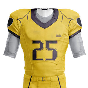 Uniforme de football américain de qualité supérieure en tissu polyester doux, idéal pour l'entraînement intensif et le confort le jour du match - Product Image 4